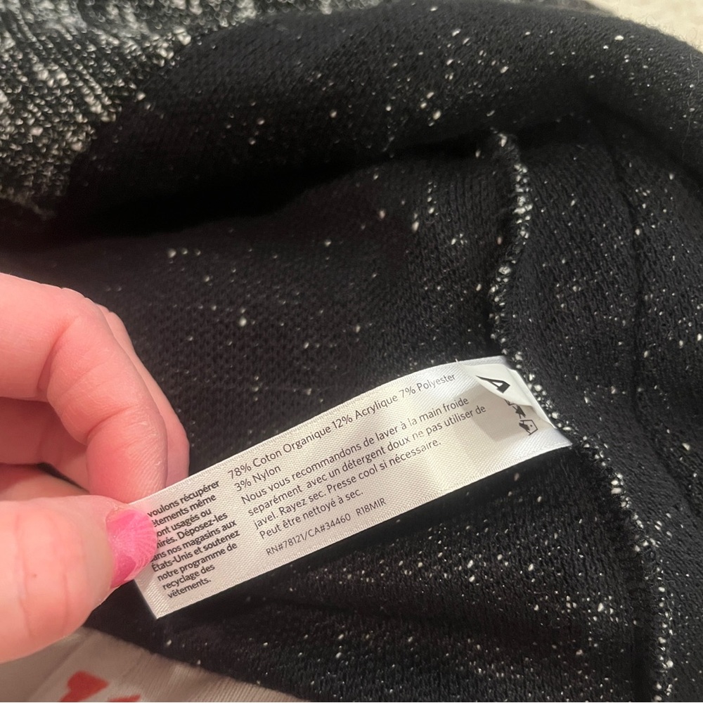 Eileen Fisher Charcoal and White Knit double breasted jacket 3X - Picture 6 of 7